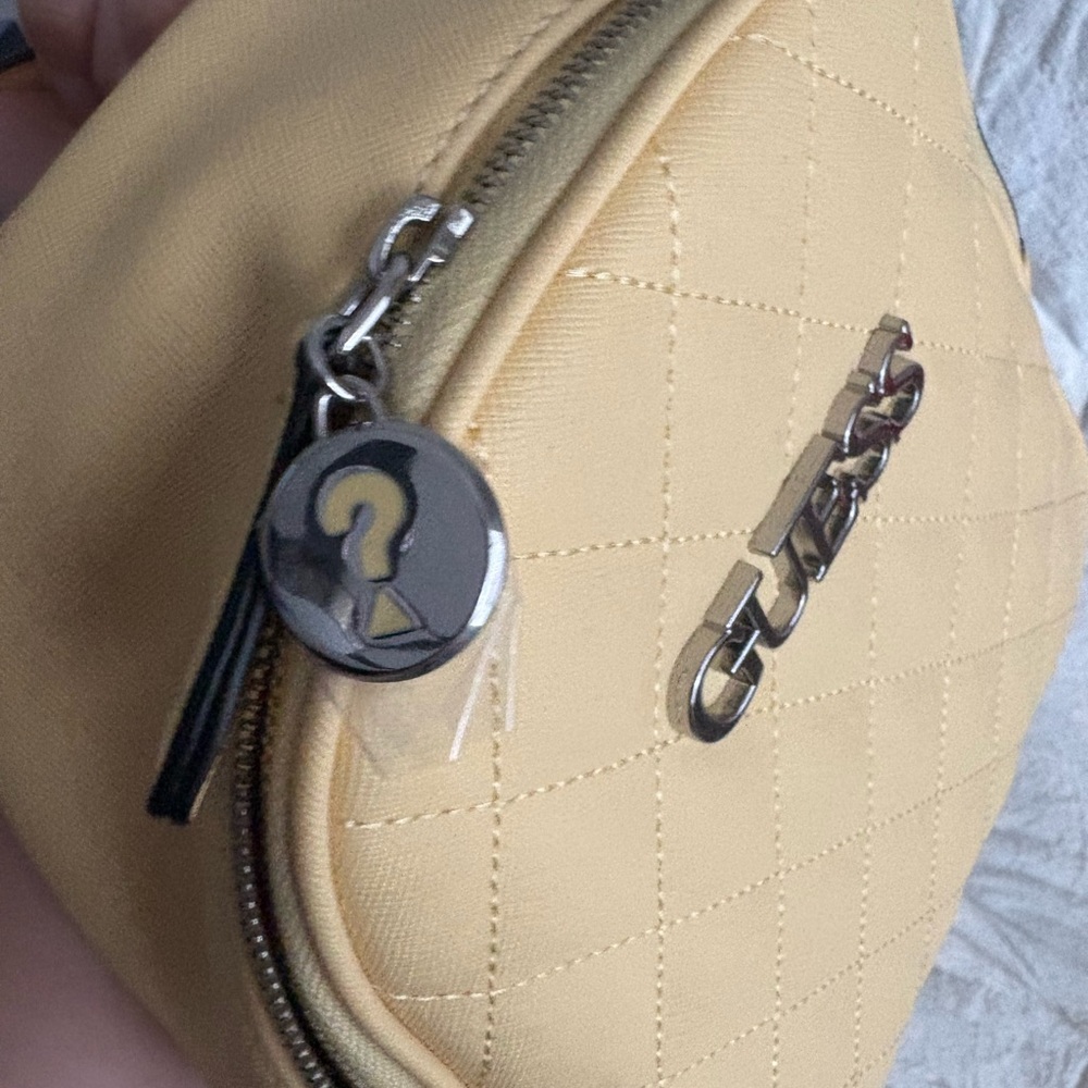 GUESS Quilted Mustard Backpack - Picture 2 of 4